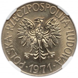 10 złotych 1971 Kościuszko - NGC MS66