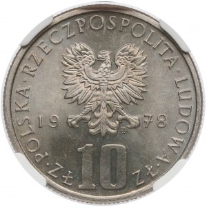 10 złotych 1978 Prus - NGC MS66 (Max NGC)