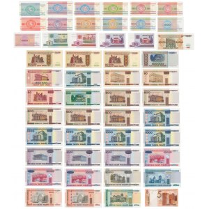 Belarus - a set of 50 pieces of banknotes from years 1992-2009