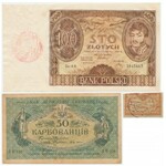 Ukraina, zestaw banknotów z lat 1918-2004 (21szt)