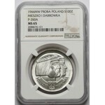 Próba SREBRO 100 złotych 1966 Mieszko... głowy - NGC MS65 (MAX)