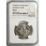 20.000 złotych 1994 Zygmunt I Stary - NGC MS67 (Max NGC)