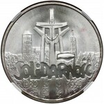 100.000 złotych 1990 Solidarność - odm.A - NGC MS68