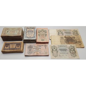 Rosja 1-500 rubli 1898-1912 - duży zestaw