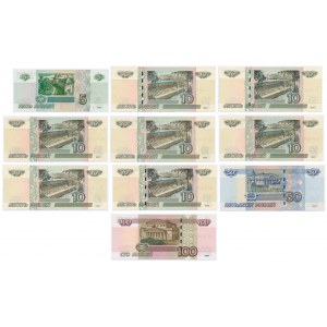 Russia, 5-100 Rubles 1997 - set of 10 pcs