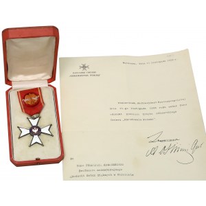 Order Odrodzenia Polski IV klasy - nadanie 1936 dla prof. KOWARSKIEGO (ASP)