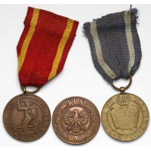 Medal KRN, Za Warszawę i Za Odrę w rzadkich wersjach (3szt)