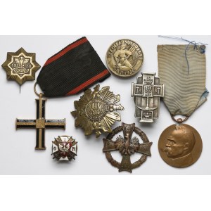 Zestaw odznaczeń i odznak II RP (8szt) 