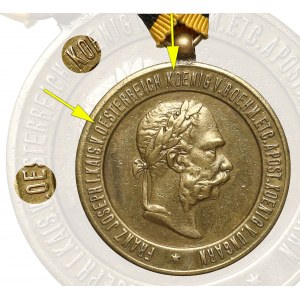 Austro-Węgry, Medal Wojenny 1873 - OESTERREICH KOENIG - rzadkość