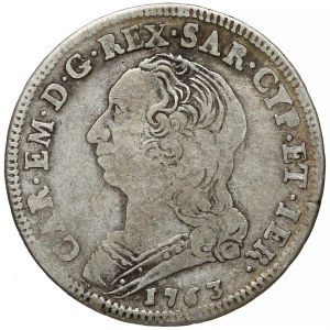 Włochy, Sardynia, 1/4 scudo 1763 