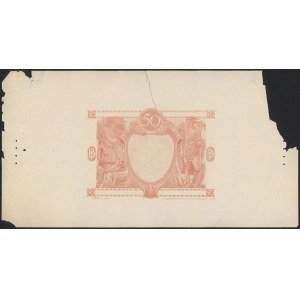 Próba kolorystyczna warstwy głównej awersu 50 złotych 1925