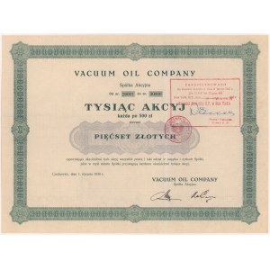 VACUUM OIL COMPANY, 1.000x 500 zł 1930