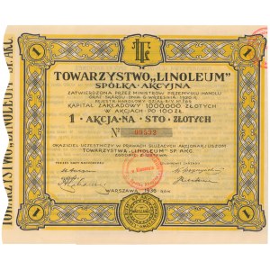 Towarzystwo LINOLEUM, 100 zł 1936