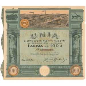 UNIA Zjednoczone Fabryki Maszyn, 100 zł 1927