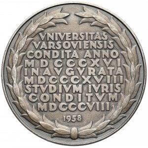 Medal Universitas Varsoviensis 1958 - brąz bielony