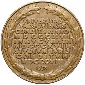 Medal Universitas Varsoviensis 1958 - brąz