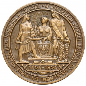 Medal 500 lecie powrotu Gdańska do Polski 1954