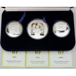 Ukraina, 10 i 20 hrywien 2002-2004 Olimpiada, set (3szt)