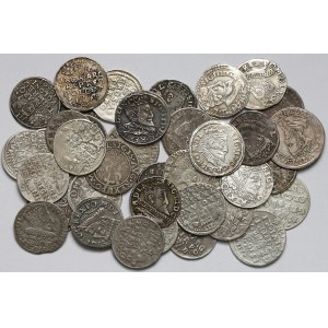 Zygmunt III Waza, zestaw trojaków 1563-1624 MIX (40szt) + czworak