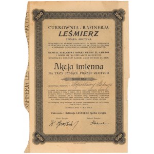 Cukrownia i Rafinerja LEŚMIERZ, 3.500 zł 1931