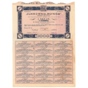 Cukrownia MŁYNÓW, Em.1, 1.000 mkp 1923 