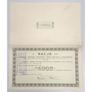 Cukrownia i Rafinerja PRZEWORSK, Em.4, 4.000 mkp 1921 - imienna