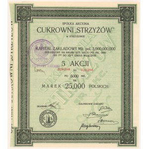 Spółka Akcyjna Cukrowni STRZYŻÓW, Em.1-7, 5x 5.000 mkp 