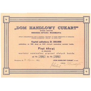 Dom Handlowy CUKART, 5x 500 zł 1939