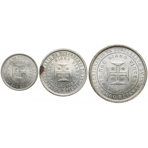 Portugalia 200, 500 i 1000 reis 1898 set (3szt)