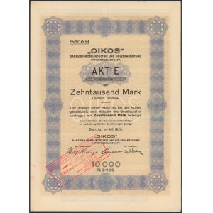 Gdańsk OIKOS, 10.000 rmk 1923