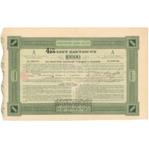 Państwowy Bank Rolny, List zastawny 7% na 4.5% 10.000 zł 1930
