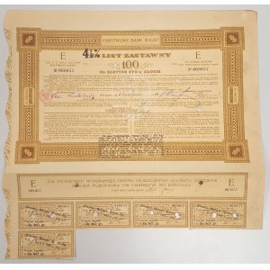 Państwowy Bank Rolny, List zastawny 7% na 4.5% 100 zł 1929