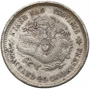 Chiny, Kiangnan, 20 centów (1905) - inicjały SY na rewersie - rzadka moneta