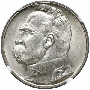 Piłsudski 10 złotych 1938 - NGC MS61
