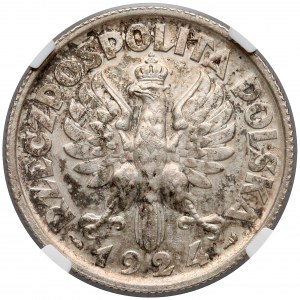 Kobieta i kłosy 2 złote 1924 Paryż - NGC UNC