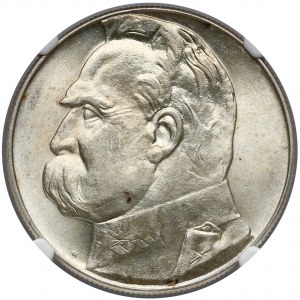 Piłsudski 10 złotych 1939 - NGC MS61