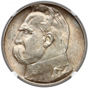 Piłsudski 10 złotych 1939 - NGC MS62