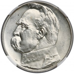 Piłsudski 5 złotych 1938 - NGC MS63