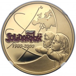 200 złotych 2000 Solidarność - NGC PF69 UC