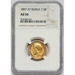 Rosja, Mikołaj II, 7.5 rubla 1897 АГ - NGC AU50