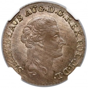 Poniatowski, Złotówka 1792 M.V. - NGC AU58