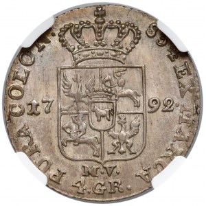 Poniatowski, Złotówka 1792 M.V. - NGC AU58