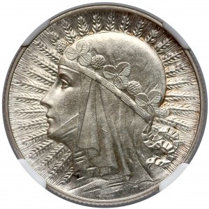 Głowa Kobiety 5 złotych 1933 - NGC MS64