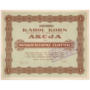 KAROL KORN Budowlana, 25 zł 1927