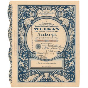 Warszawskie Towarzystwo Fabryk Wyrobów Metalowych i Emaljowanych WULKAN, Em.6, 5x 3.000 mkp 1923