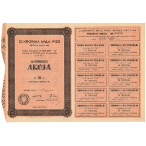 Cukrownia Mała Wieś, 15 zł 1927