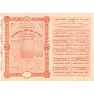Elektrownia Okręgowa na Sanie, Em.3, 10x 1.000 mkp 1923