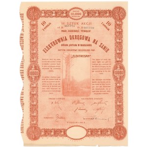 Elektrownia Okręgowa na Sanie, Em.1, 10x 1.000 mkp 1923