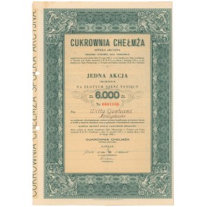 Cukrownia CHEŁMŻA Spółka Akcyjna, 6.000 zł
