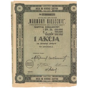 MARMURY KIELECKIE, 10 zł 1927